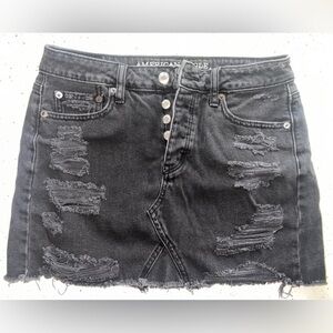 American Eagle Black Jean Skirt